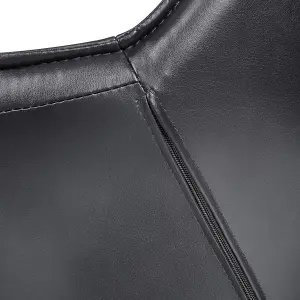 Desk Chair Faux Leather Black NEWDALE