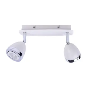 Luminosa Calasa Modern 2 Light Twin Ceiling Spotlight, GU10