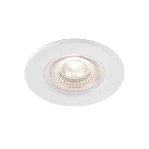 GoodHome Hodgkin Matt White Fixed LED Fire-rated Neutral white Downlight IP65