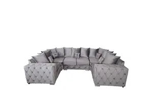 Milton U Shape - Plush Velvet Sofas