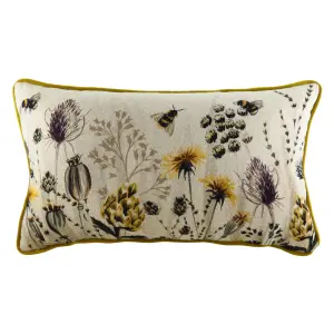 Evans Lichfield Elwood Meadow Piped Feather Filled Cushion