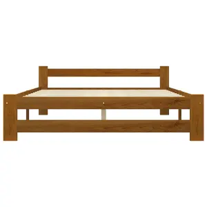 Berkfield Bed Frame Honey Brown Solid Pine Wood 120x200 cm