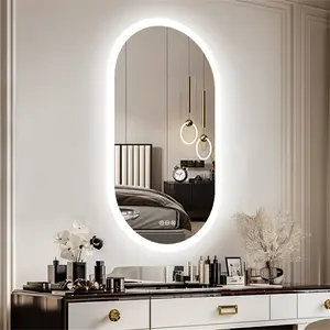 Oval LED Wall Mirror 120cm H x 60cm W