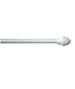 13mm Extendable Metal Curtain Cafe Rods (White Cafe Rod 85cm - 135cm)