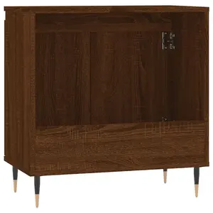 Berkfield Bathroom Cabinet Brown Oak 58x33x60 cm Engineered Wood