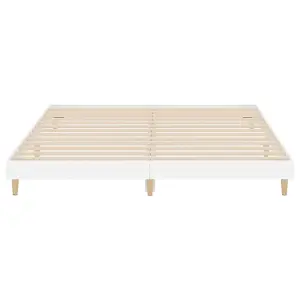 Berkfield Bed Frame High Gloss White 200x200 cm Engineered Wood