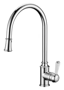 VURTU Danube C Shape Pull Out Single Lever Tap, 430(H) x 55(W), Chrome, 382901