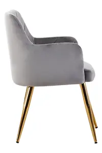 Mink Velvet Angular Dining Chair, Mid-century Lounge Chair, Decorative Chair, Armchair With Gold Finish Legs