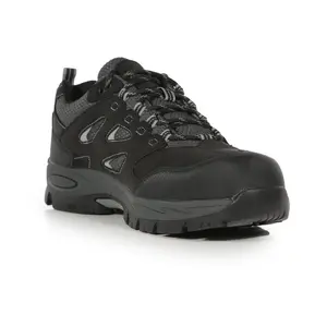 Regatta Mudstone Low S1P black/granite Vegan steel toe-cap/midsole safety trainer