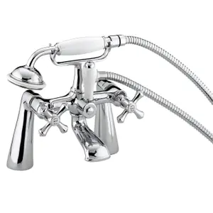 Bristan Corinth Chrome effect Deck-mounted 2 Tap Hole Shower mixer Tap