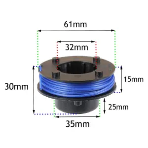 SPARES2GO Strimmer Line Spool & Cover compatible with Draper GT3024T Trimmer