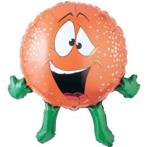 Oaktree 27 Inch Orange Shaped Foil Party Balloon Orange (One Size)