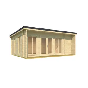 21 x 15 Ft Tongue and Groove Summer House Beige