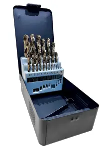 Cobalt Drill Bit Set - 25 Piece Set of 1mm to 13mm