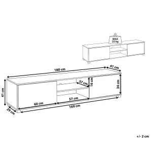 Beliani Modern TV Stand Light Wood LINCOLN