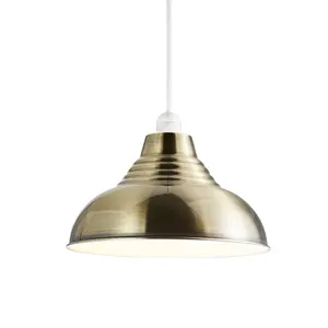 Inlight Lucia Antique Brass effect pendant Light shade (D)30cm