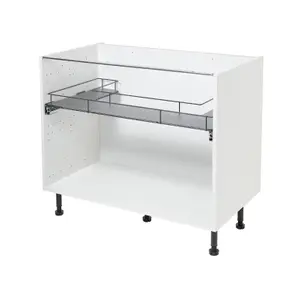 GoodHome Pebre Grey Under-sink 100cm Pull-out storage