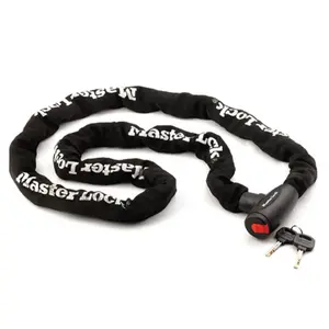 Master Lock Black Steel Bike & motorbike Security chain, (L)2m (Dia)10mm