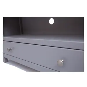 Mirano Grey 1 Drawer TV Cabinet Chrome Knob