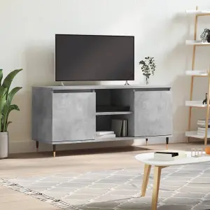 Berkfield TV Cabinet Concrete Grey 104x35x50 cm Engineered Wood