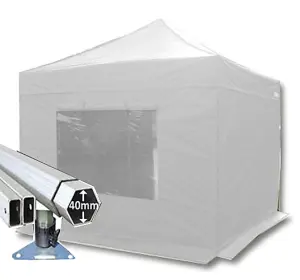 3m x 3m Extreme 40 Instant Shelter Pop Up Gazebos Frame, Canopy & Sides - White