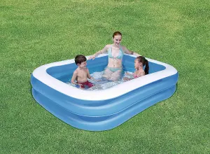 Bestway 12819 Family Pool Inflatable Paddling Pool Children Pool Kids 211 x 132 x 46