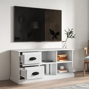 Berkfield TV Cabinet White 102x35.5x47.5 cm Engineered Wood