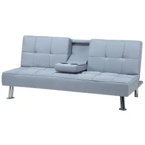 Beliani Modern Sofa Bed ROXEN Light Grey