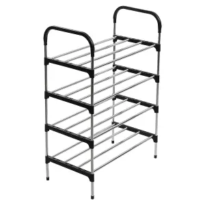 4 Tiers Shoe Rack Shoe Storage Organizer Space Saving Storage Shelf