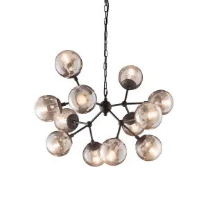 Luminosa Kepler 12 Light Ceiling Pendant Black