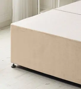 Somnior Platform Divan Base Plush Beige With 2 Drawers - Double