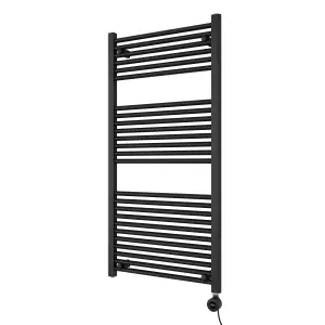 Agadon Grace Electric Towel Radiator - 1200 x 600 mm Black - 600 W