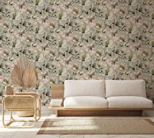 Galerie Flora Cream Cherry Blossom Wallpaper