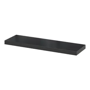 GoodHome Cusko Black Rectangular Floating shelf (L)80cm x (D)23.5cm