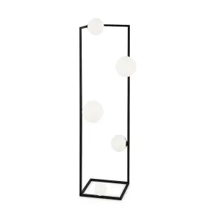 Luminosa ANGOLO 5 Light Floor Lamp Black, In-Built Switch