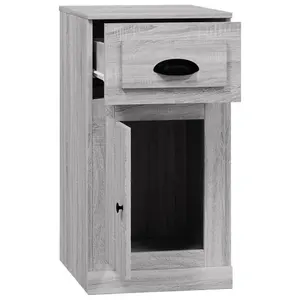 Berkfield Side Cabinet with Drawer Grey Sonoma 40x50x75 cm Engineered Wood