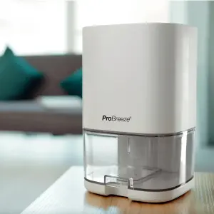 Pro Breeze 1000ml Dehumidifier with 4-hour Timer and LED Light