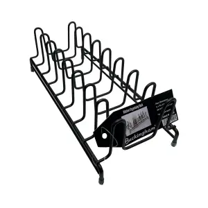 Buckingham Kitchen Organising Tidy Plate Drainer Storage Rack , Black , High End Premium Quality