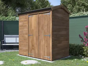 Dunster House Garden Shed 1.8 m x 1.2m Wooden Outdoor Storage Overlord Apex Roof No Window