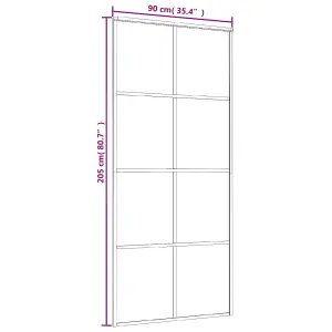 Berkfield Sliding Door Frosted ESG Glass and Aluminium 90x205 cm White