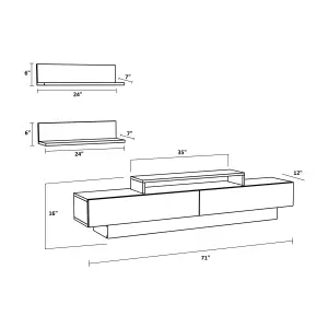 Decorotika Lusi TV Stand TV Unit for TVs up to 80 inch