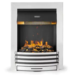 DIMPLEX PENNGROVE PNN20 POLISHED CHROME REALISTIC OPTIMYST ELECTRIC INSET FIRE 2KW REMOTE CONTROL