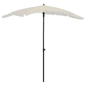 Berkfield Garden Parasol with Pole 200x130 cm Sand