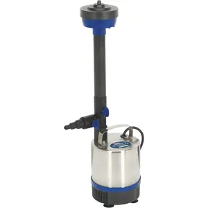 High-Performance Stainless Steel Submersible Pond Pump with 3 Fountain Heads - 3000L/Hr