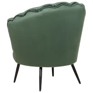 Beliani Retro Armchair LOVIKKA Velvet Green