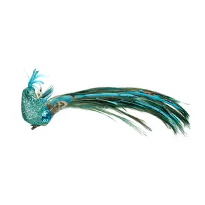 Feathered Bird Hanging Figurine Ornament