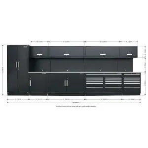 Sealey Premier 5.6m Storage System - Stainless Worktop APMSSTEEL