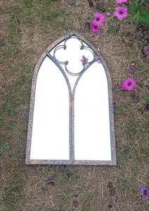 Leavesdon Arched Window Mirror for Home or Garden 40cm tall