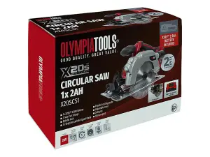 Olympia Power Tools - X20S™ Circular Saw 20V 1 x 2.0Ah Li-ion