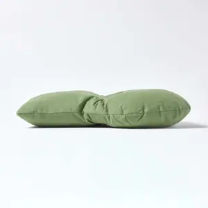 Homescapes Forest Green Cotton Back Support Cushion